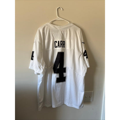 Men’s Nike Derek Carr 4 Las Vegas Raiders Vapor Limited Jersey Sz 2XL - White - Kyle’s Football Cards
