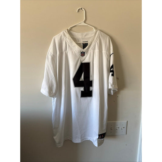 Men’s Nike Derek Carr 4 Las Vegas Raiders Vapor Limited Jersey Sz 2XL - White - Kyle’s Football Cards