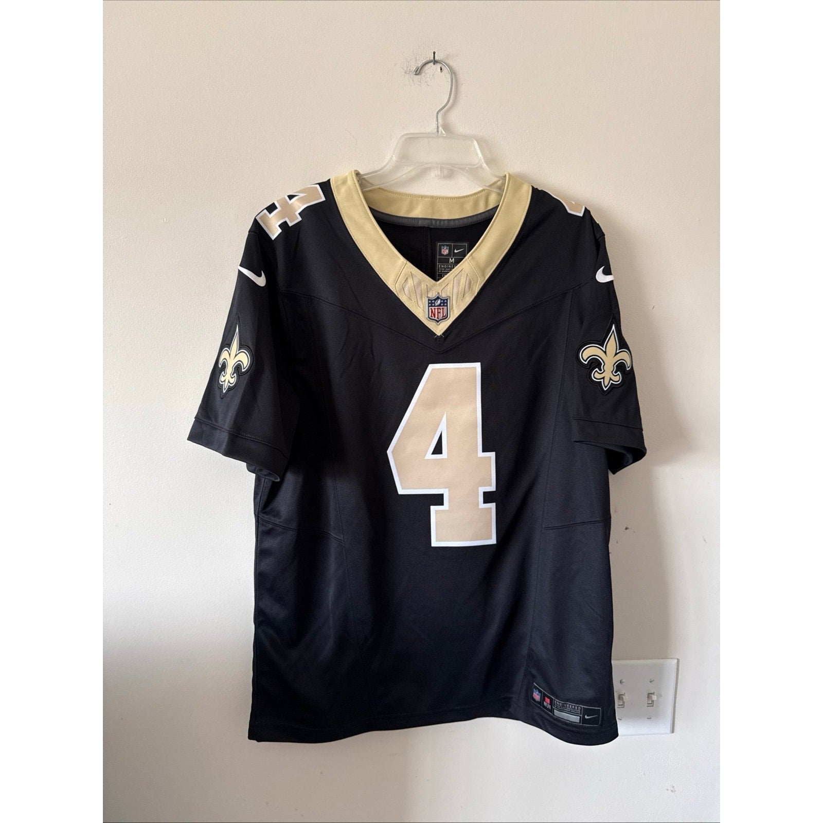 Men’s Nike Derek Carr 4 New Orleans Saints Vapor Lmtd Jersey Sz M - Black RARE - Kyle’s Football Cards