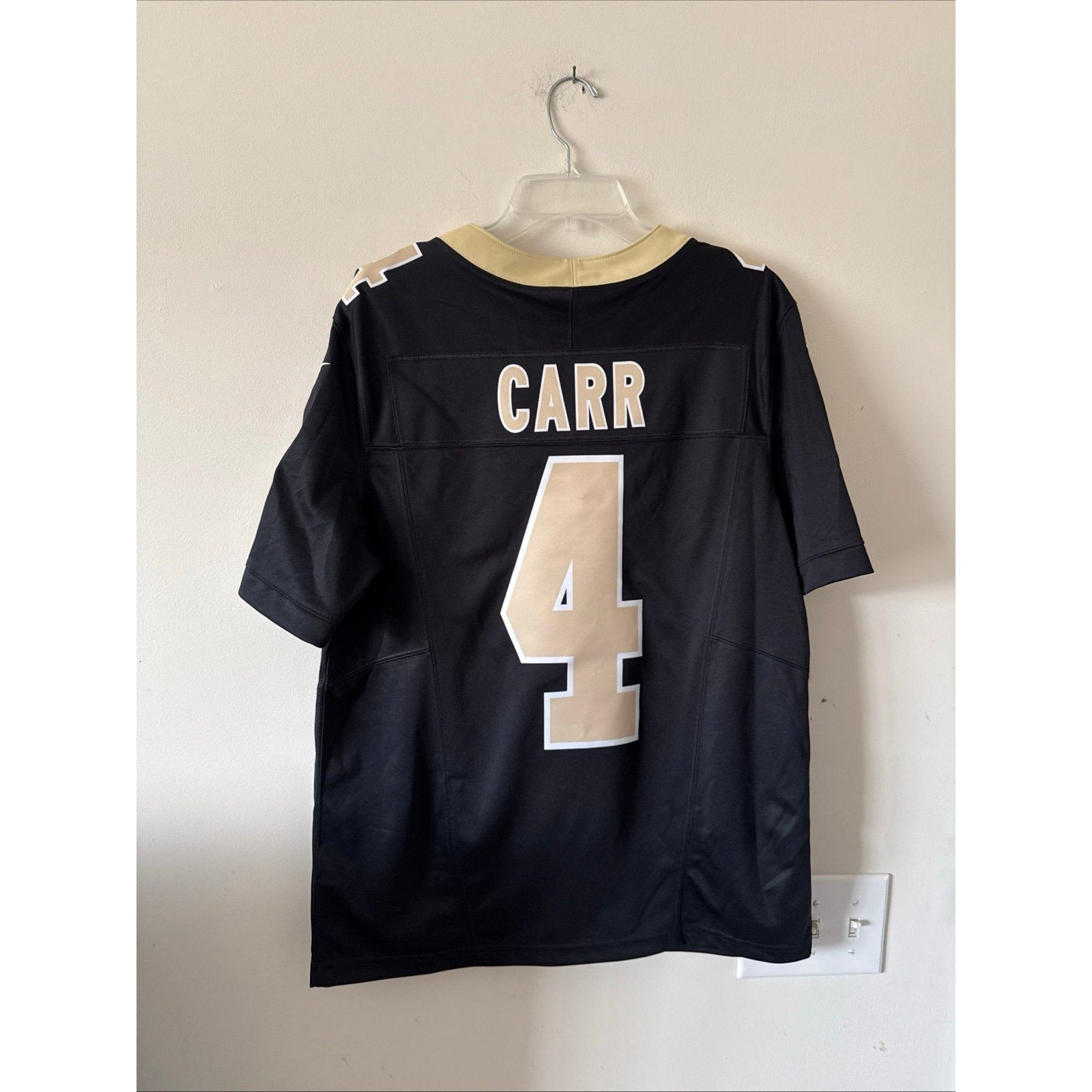 Men’s Nike Derek Carr 4 New Orleans Saints Vapor Lmtd Jersey Sz M - Black RARE - Kyle’s Football Cards