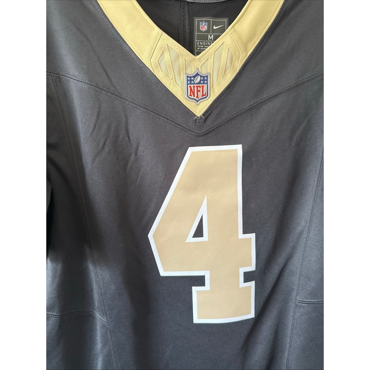 Men’s Nike Derek Carr 4 New Orleans Saints Vapor Lmtd Jersey Sz M - Black RARE - Kyle’s Football Cards