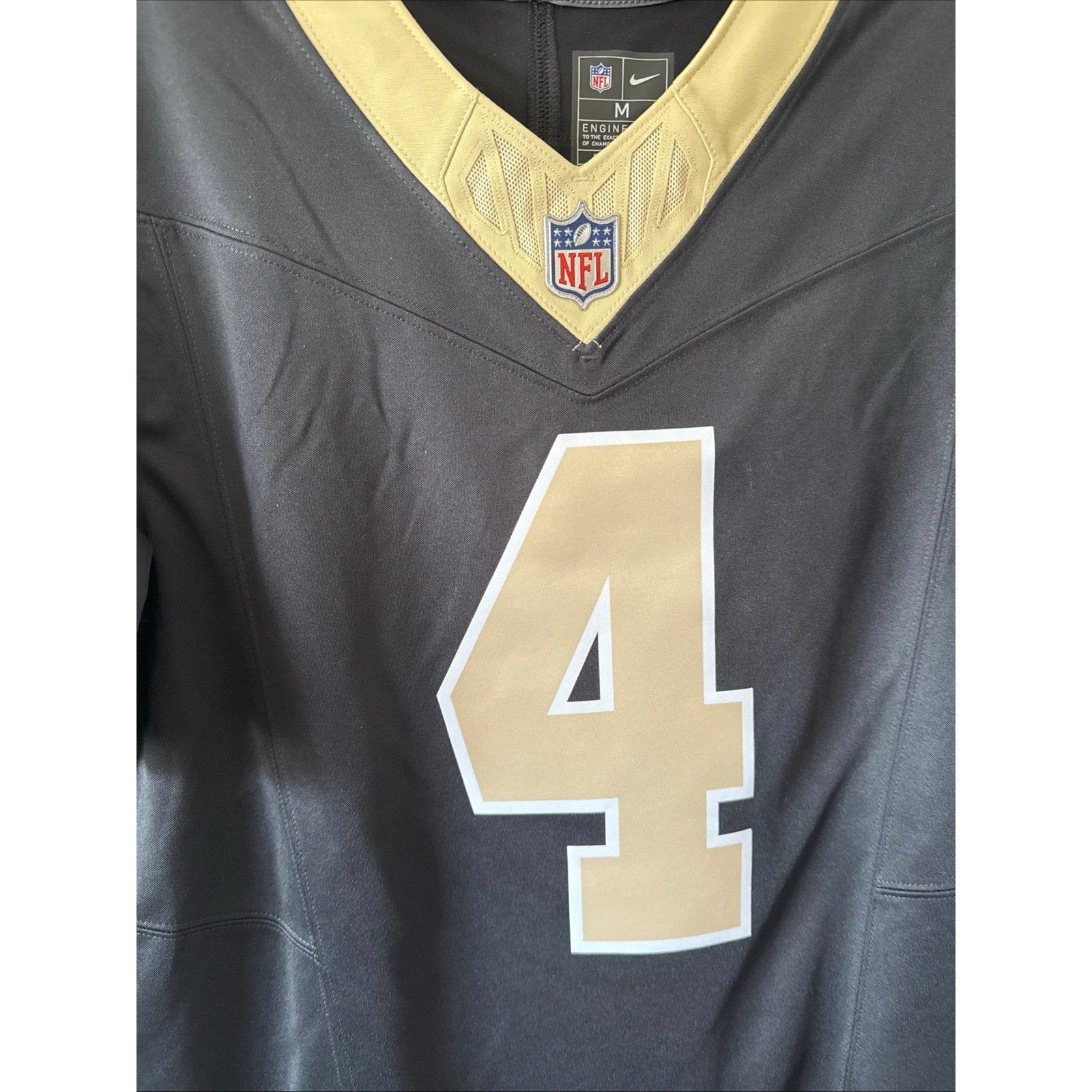Men’s Nike Derek Carr 4 New Orleans Saints Vapor Lmtd Jersey Sz M - Black RARE - Kyle’s Football Cards