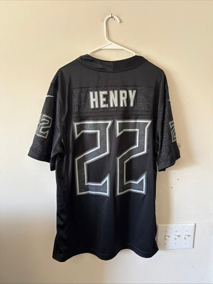 Men's Nike Derrick Henry #22 Tennessee Titans RFLCTV Limited Jersey Sz L - RARE - Kyle’s Football Cards