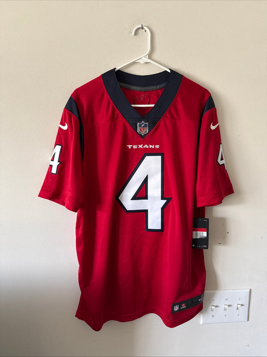 Men’s Nike Deshaun Watson 4 Houston Texans Vapor Lmtd NFL Jersey Sz L NWT RARE - Kyle’s Football Cards