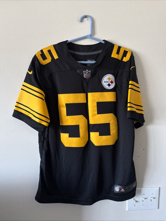 Men’s Nike Devin Bush 55 Pittsburgh Steelers Vapor Lmtd Color Rush Jersey Sz L - Kyle’s Football Cards