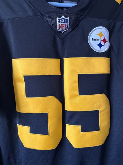 Men’s Nike Devin Bush 55 Pittsburgh Steelers Vapor Lmtd Color Rush Jersey Sz L - Kyle’s Football Cards