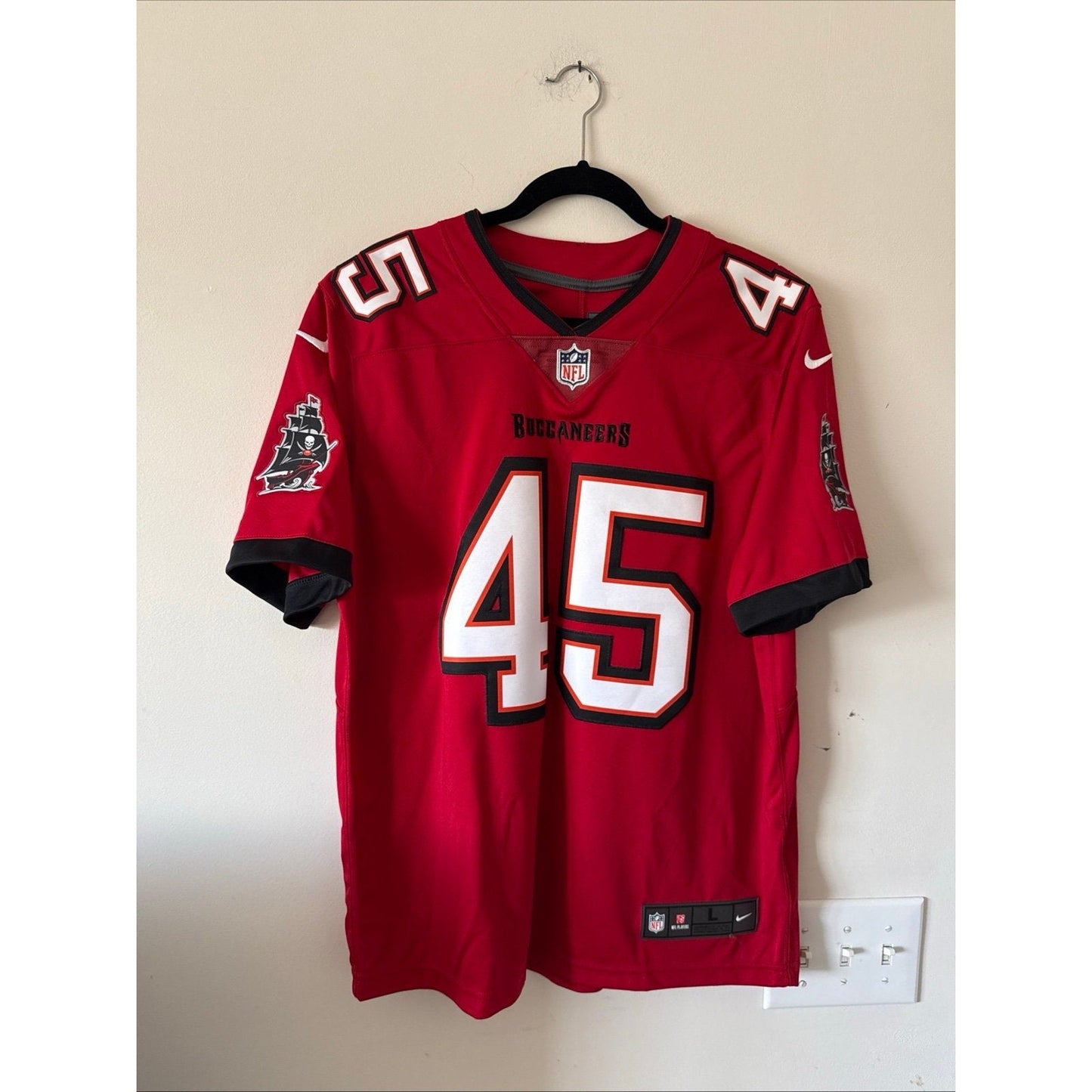 Men’s Nike Devin White 45 Tampa Bay Buccaneers Vapor Lmtd Jersey Sz L - Red - Kyle’s Football Cards