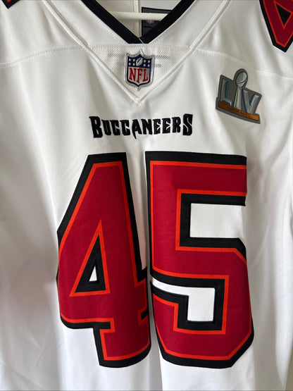 Men’s Nike Devin White 45 TB Buccaneers Super Bowl LV Vapor Lmtd Jersey Sz L - Kyle’s Football Cards