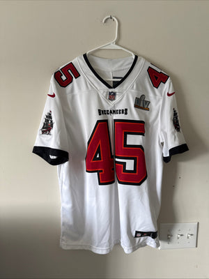 Men’s Nike Devin White #45 TB Buccaneers Super Bowl LV Vapor Lmtd Jersey Sz L