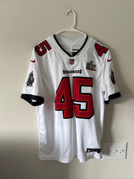 Men’s Nike Devin White 45 TB Buccaneers Super Bowl LV Vapor Lmtd Jersey Sz L - Kyle’s Football Cards