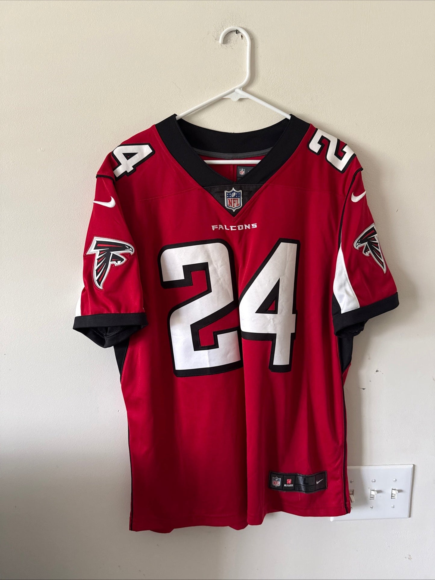 Men's Nike Devonta Freeman 24 Atlanta Falcons Vapor Lmtd NFL Jersey Sz L - RARE - Kyle’s Football Cards