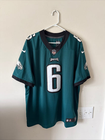 Men’s Nike DeVonta Smith #6 Philadelphia Eagles Vapor Lmtd Jersey Sz 2XL - RARE - Kyle’s Football Cards