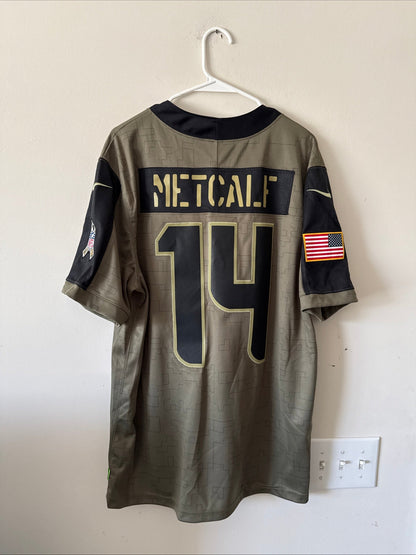 Men’s Nike DK Metcalf 14 Seahawks 2021 Salute To Service Lmtd Jersey Sz L RARE - Kyle’s Football Cards