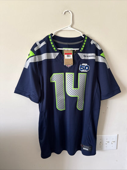 Men’s Nike DK Metcalf 14 Seahawks 50th Season Vapor Lmtd Jersey Sz L - NWT RARE - Kyle’s Football Cards