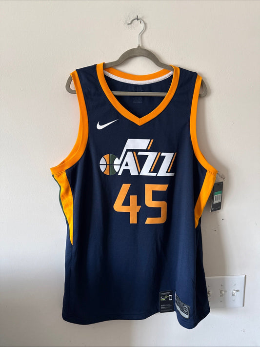 Men's Nike Donovan Mitchell 45 Utah Jazz 2020/21 Swingman Icon Jersey Sz 52 NWT - Kyle’s Football Cards