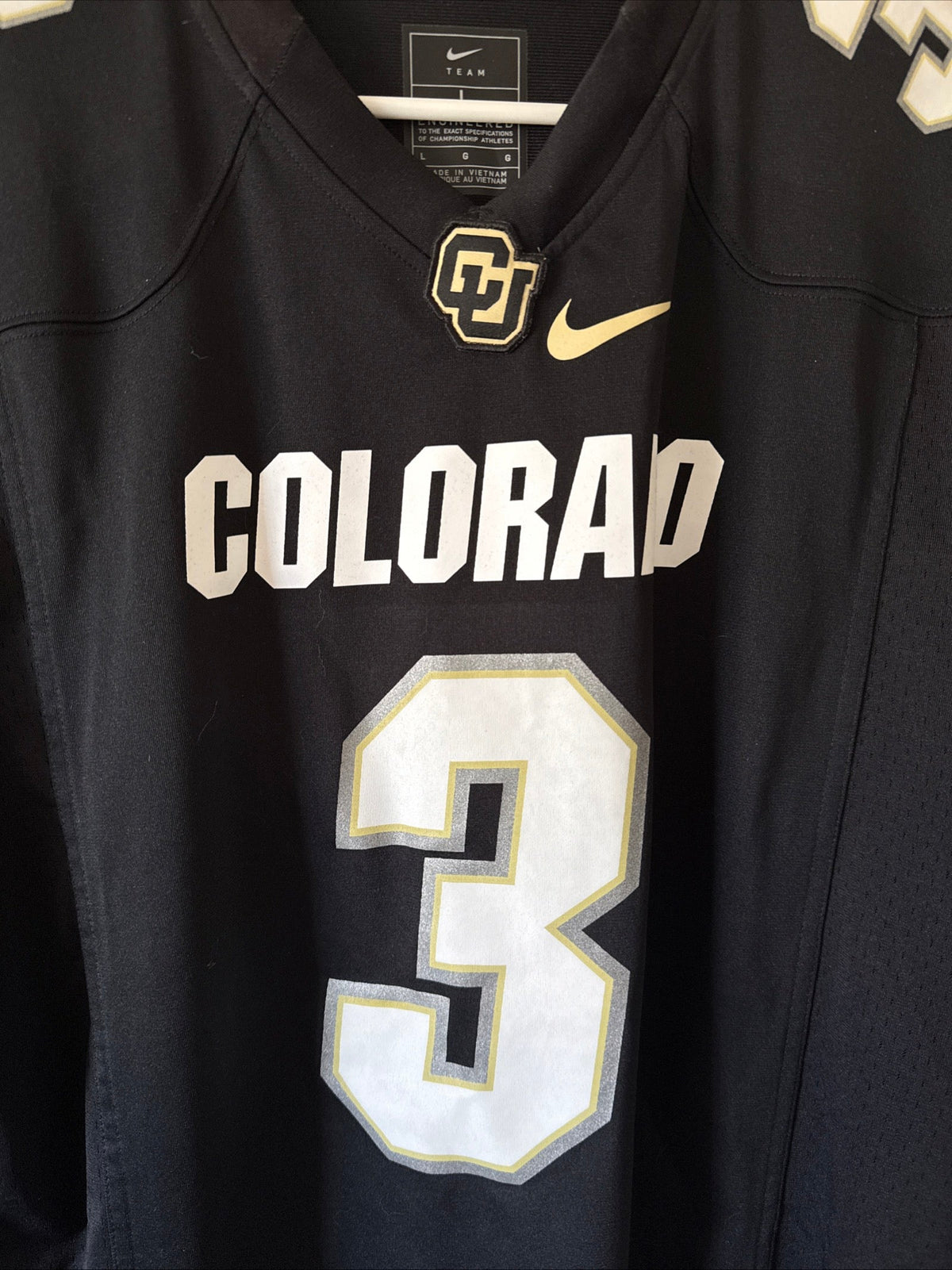 Men’s Nike Dylan Edwards #3 Colorado Buffaloes NCAA Jersey Sz L - Black RARE - Kyle’s Football Cards