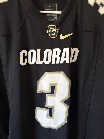 Men’s Nike Dylan Edwards #3 Colorado Buffaloes NCAA Jersey Sz L - Black RARE - Kyle’s Football Cards