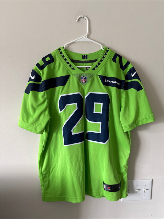 Men's Nike Earl Thomas 29 Seahawks Color Rush Vapor Lmtd NFL Jersey Sz L - RARE - Kyle’s Football Cards
