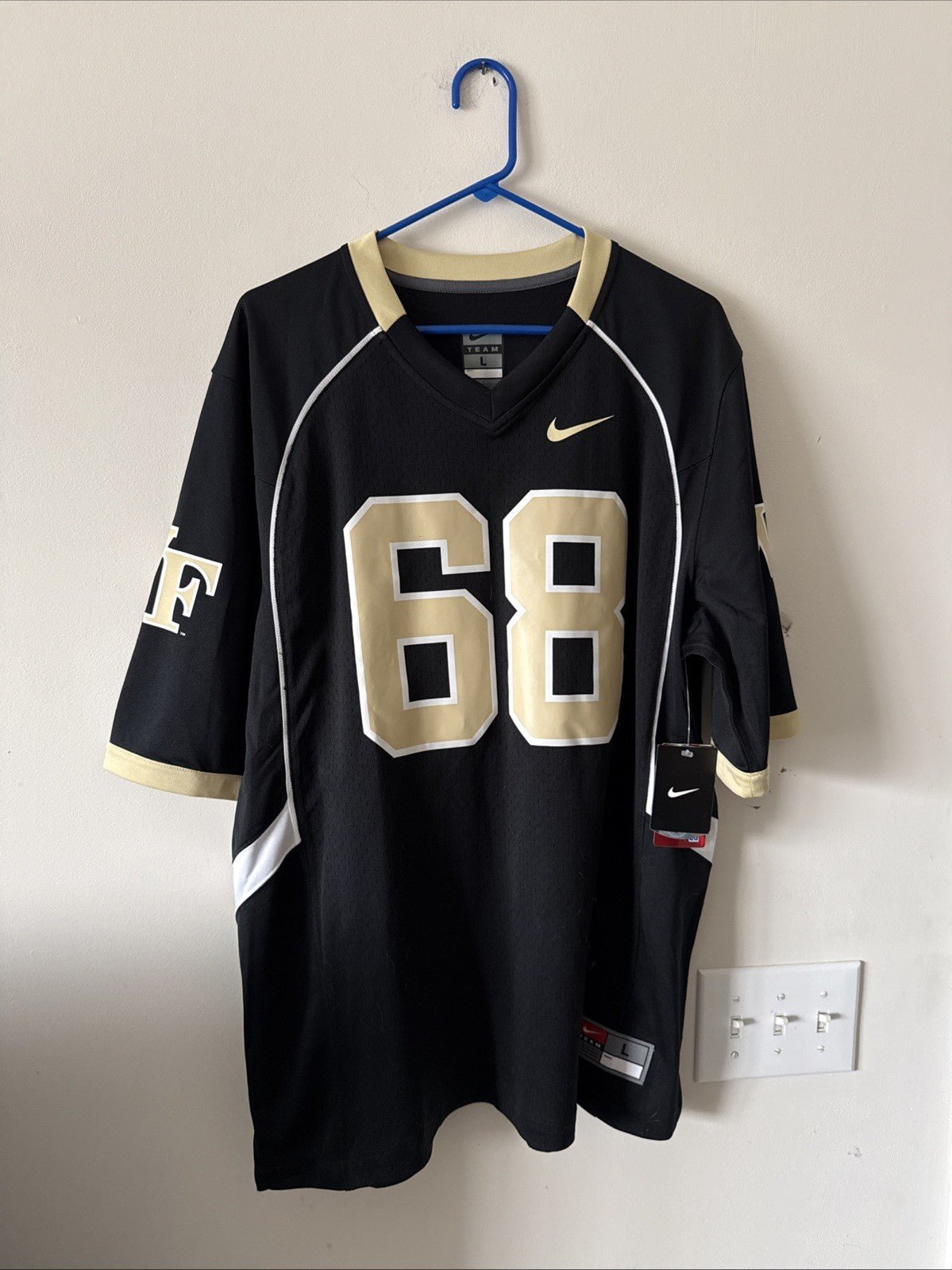 Men’s Nike Ed Bradley 68 Wake Forest Jersey Sz L - Black RARE NWT - Kyle’s Football Cards