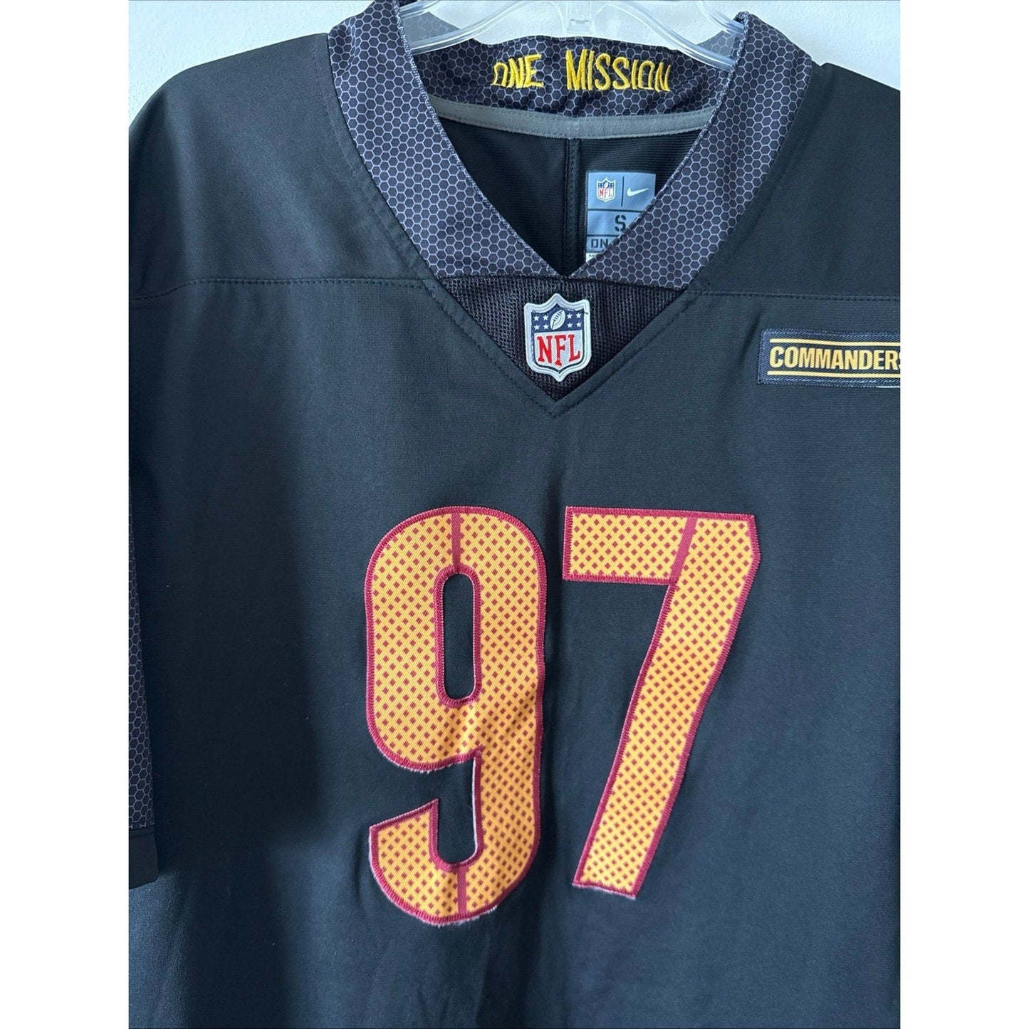 Men’s Nike Eddie Goldman 97 Washington Commanders Alternate Jersey Sz S - Black - Kyle’s Football Cards