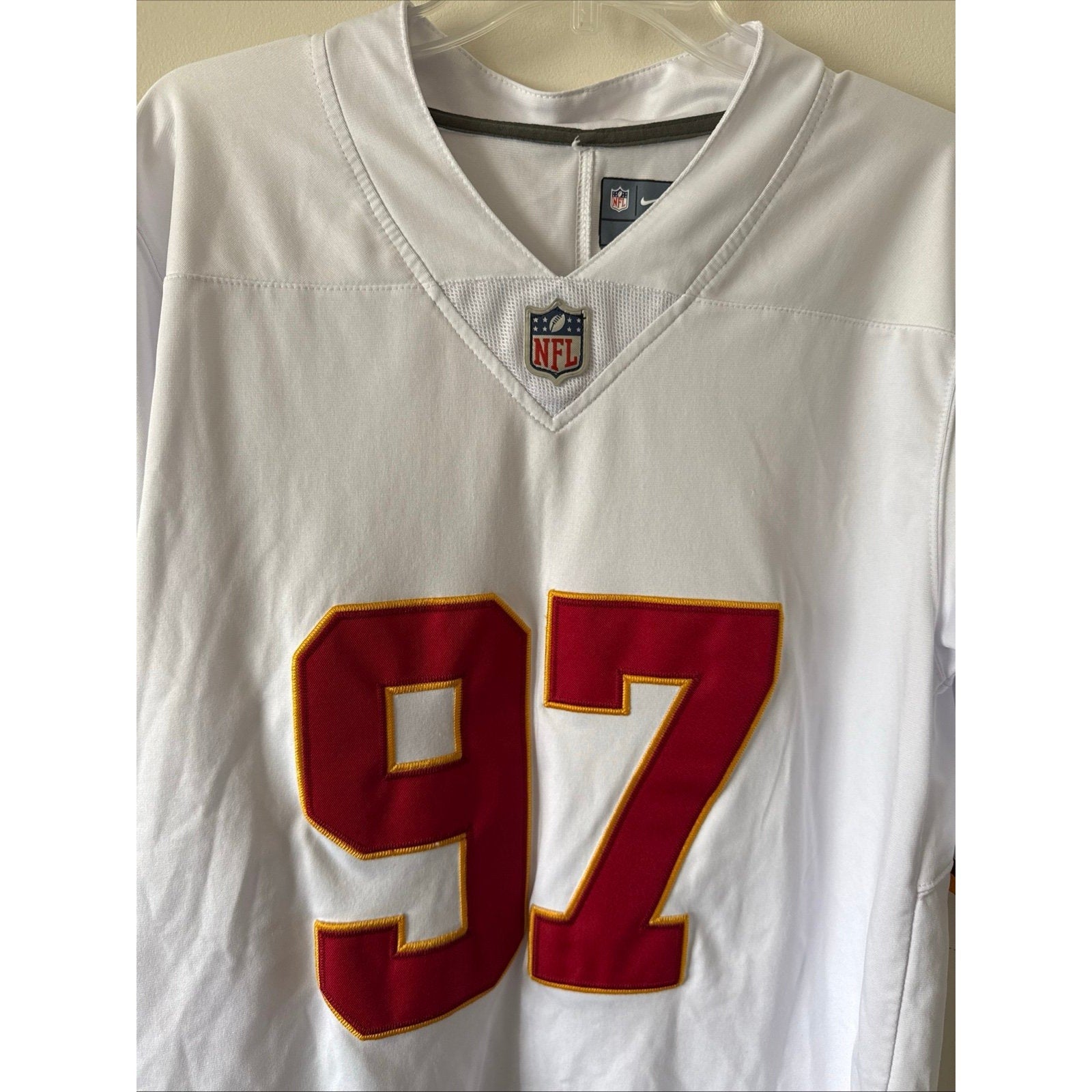 Men’s Nike Eddie Goldman 97 Washington Commanders Away Jersey Sz S - White - Kyle’s Football Cards