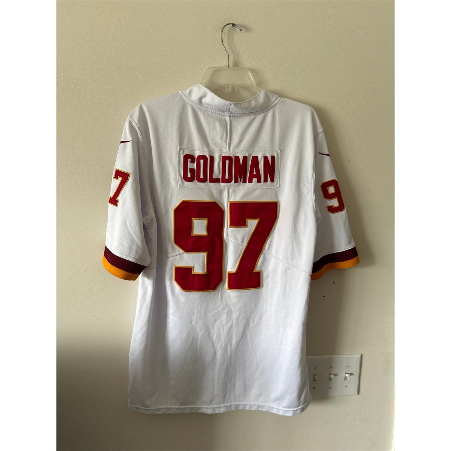 Men’s Nike Eddie Goldman 97 Washington Commanders Away Jersey Sz S - White - Kyle’s Football Cards