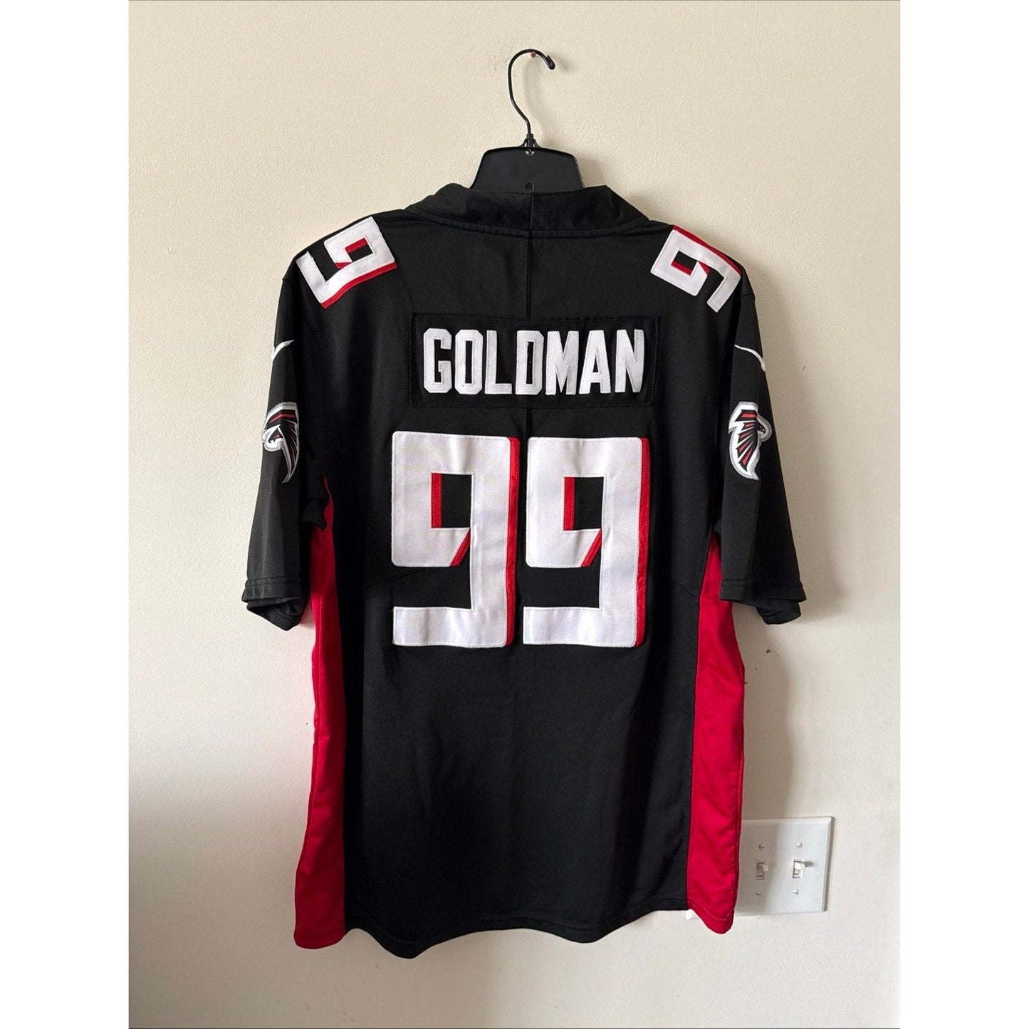 Men's Nike Eddie Goldman 99 Atlanta Falcons Team Game Jersey Sz S - Black - Kyle’s Football Cards