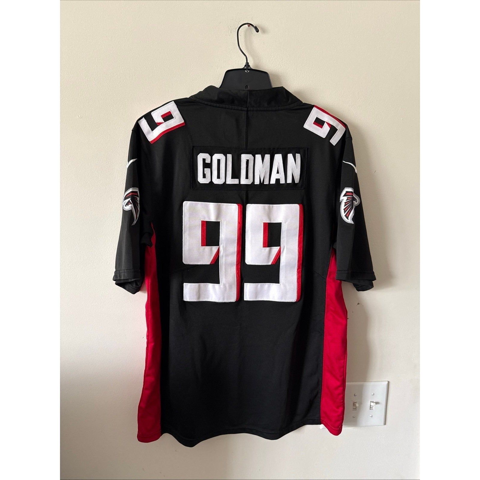 Men's Nike Eddie Goldman 99 Atlanta Falcons Team Game Jersey Sz S - Black - Kyle’s Football Cards