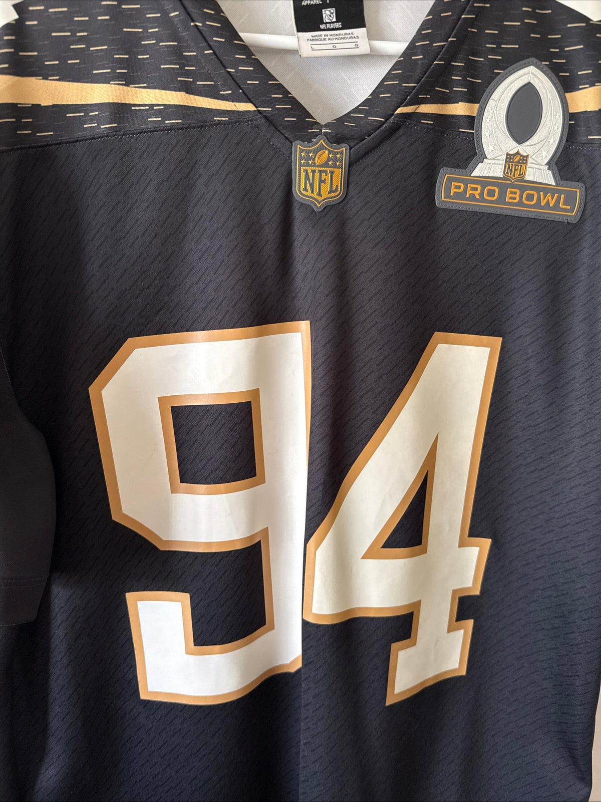 Men’s Nike Ezekiel Ansah #94 Detroit Lions 2016 Pro Bowl NFL Jersey Sz L - RARE - Kyle’s Football Cards