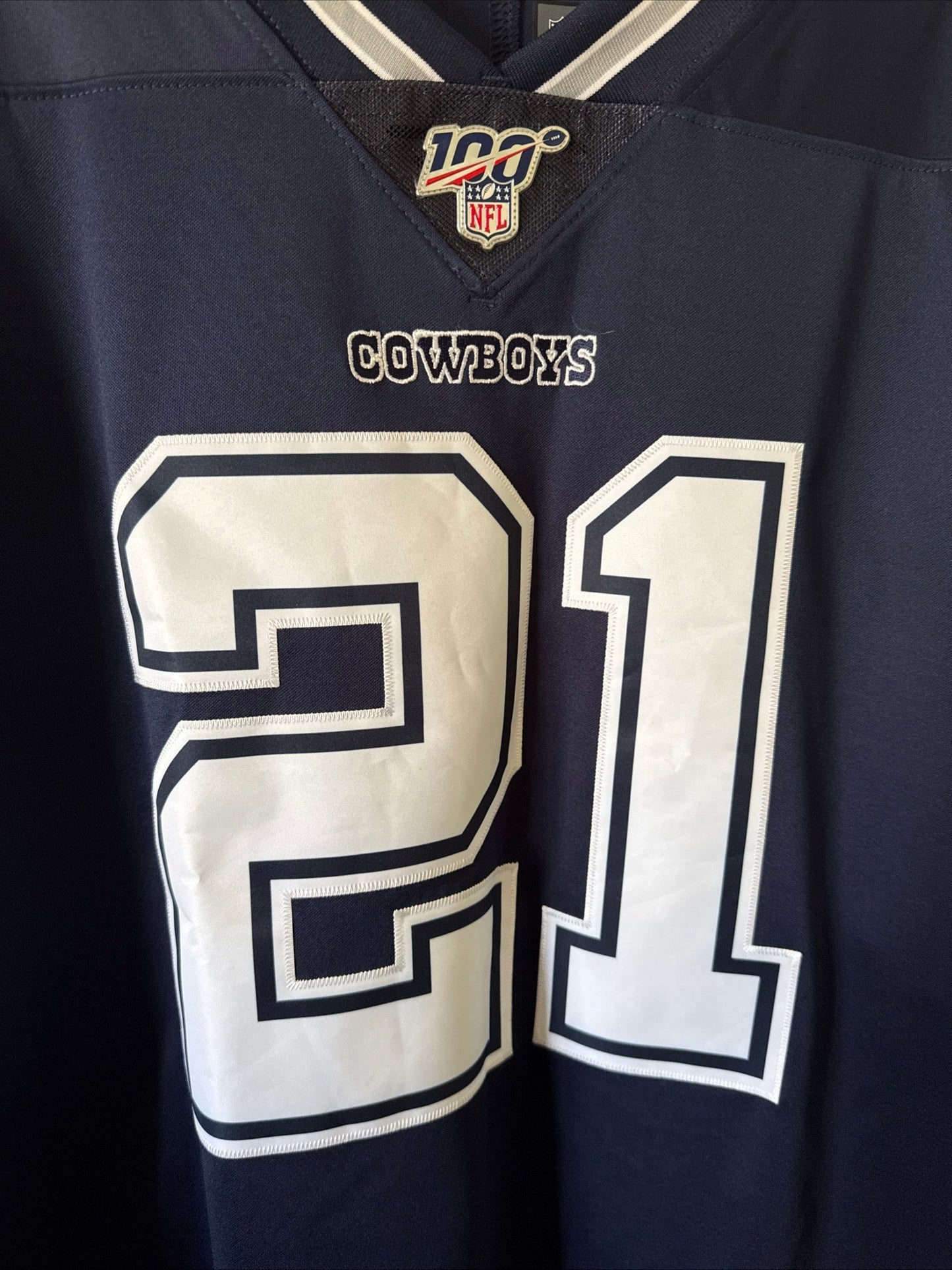 Men's Nike Ezekiel Elliott 21 Cowboys Vapor Lmtd 100 Seasons Jersey Sz XL RARE - Kyle’s Football Cards