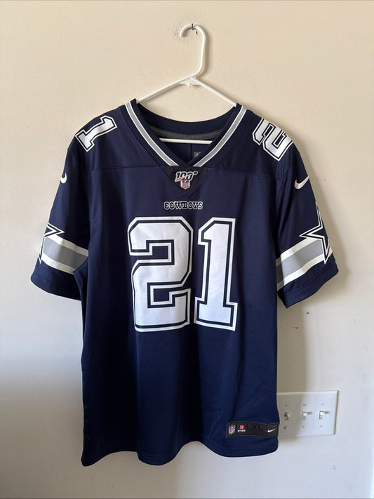 Men's Nike Ezekiel Elliott 21 Cowboys Vapor Lmtd 100 Seasons Jersey Sz XL RARE - Kyle’s Football Cards