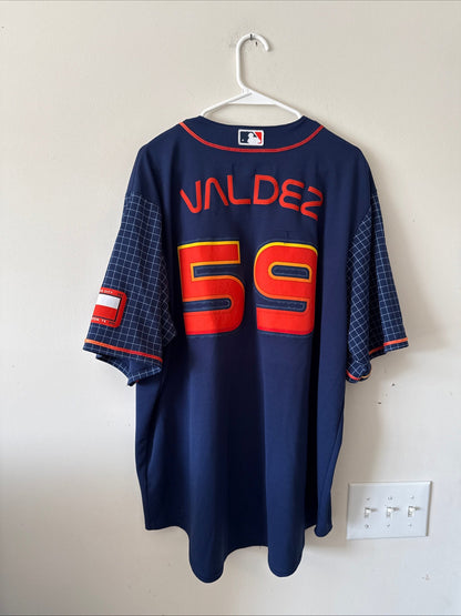 MEN’S NIKE FRAMBER VALDEZ 59 HOUSTON ASTROS CITY CONNECT MLB JERSEY SZ XL RARE - Kyle’s Football Cards