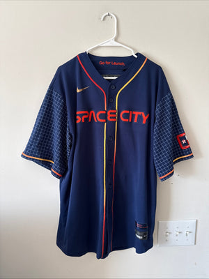 MEN’S NIKE FRAMBER VALDEZ #59 HOUSTON ASTROS CITY CONNECT MLB JERSEY SZ XL RARE