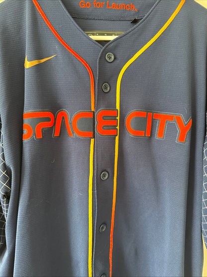 MEN’S NIKE FRAMBER VALDEZ 59 HOUSTON ASTROS CITY CONNECT MLB JERSEY SZ XL RARE - Kyle’s Football Cards