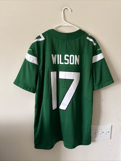 Men's Nike Garrett Wilson 17 New York Jets Vapor Lmtd NFL Jersey Sz L - RARE - Kyle’s Football Cards