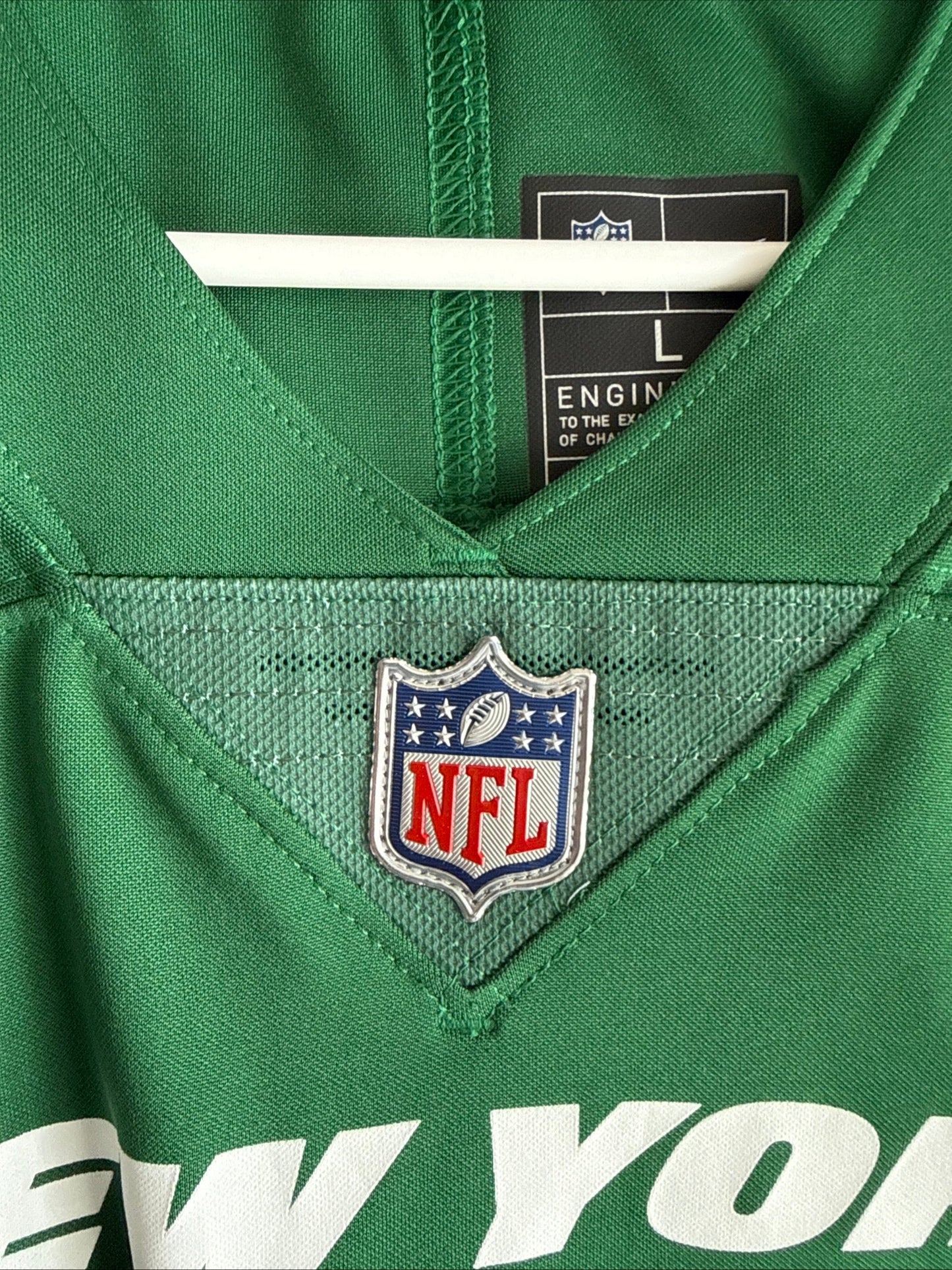 Men's Nike Garrett Wilson 17 New York Jets Vapor Lmtd NFL Jersey Sz L - RARE - Kyle’s Football Cards
