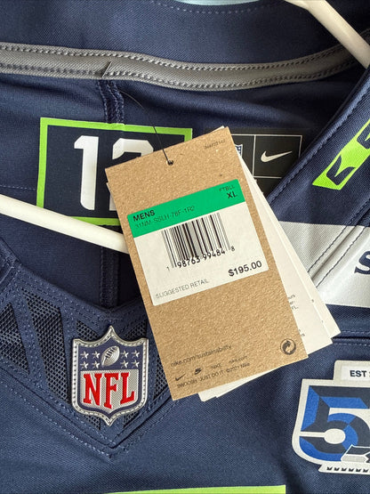 Men’s Nike Geno Smith 7 Seahawks 50th Anniversary Vapor Lmtd Jersey Sz XL RARE - Kyle’s Football Cards
