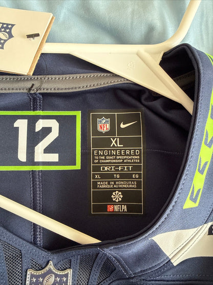 Men’s Nike Geno Smith 7 Seahawks 50th Anniversary Vapor Lmtd Jersey Sz XL RARE - Kyle’s Football Cards