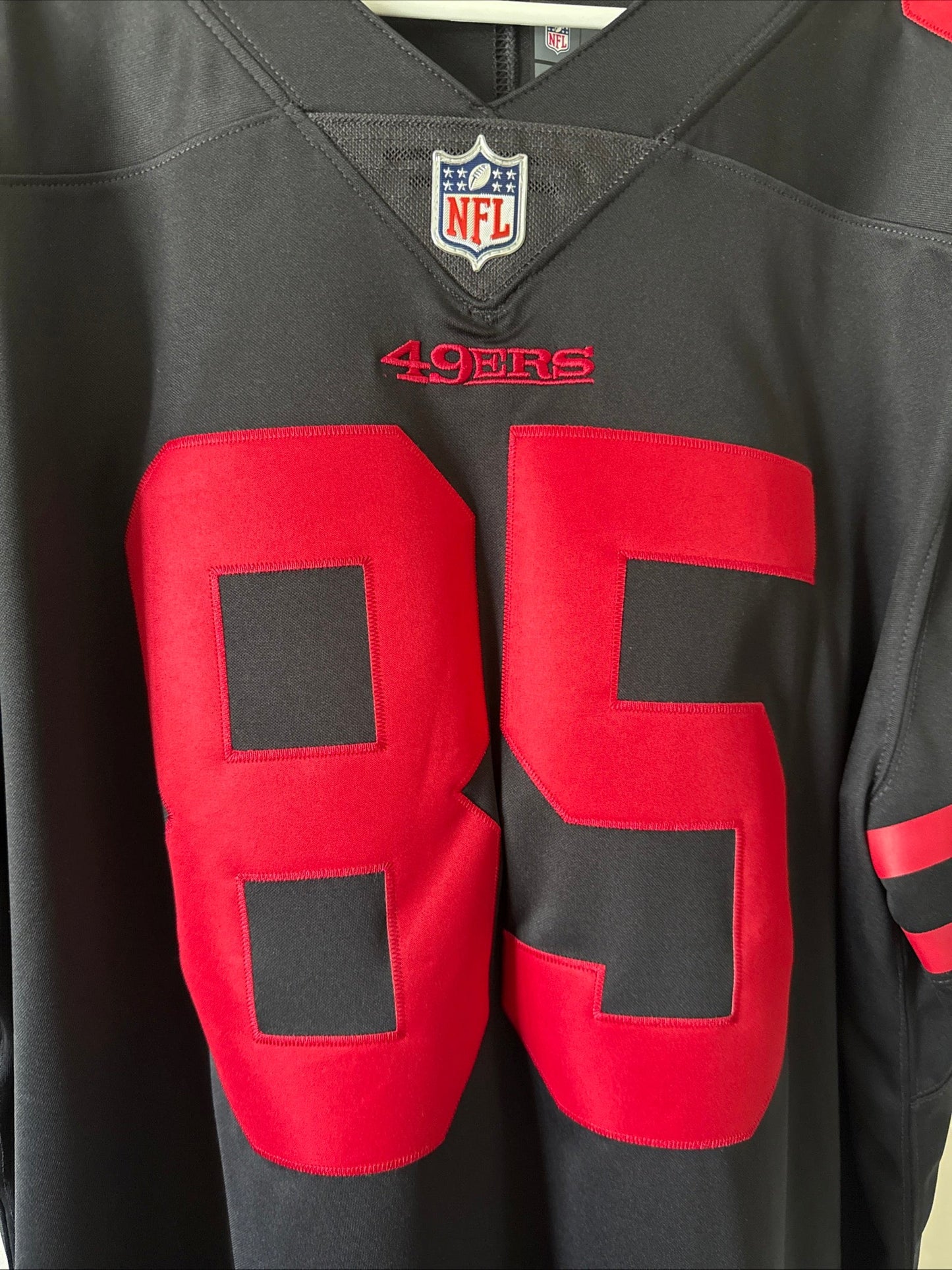 Men's Nike George Kittle 85 SF 49ers Vapor Lmtd Color Rush Jersey Sz XL - RARE - Kyle’s Football Cards