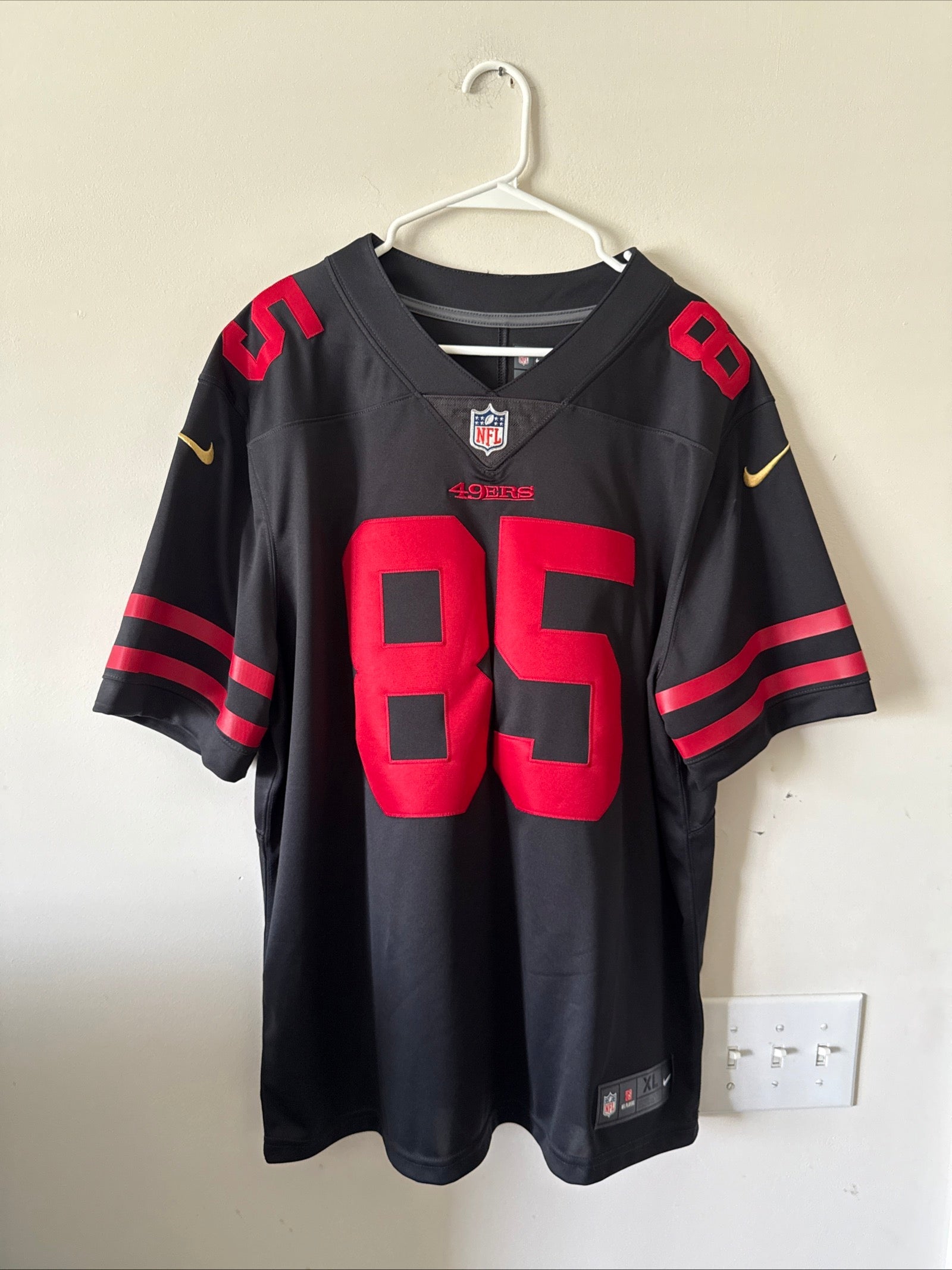 Men's Nike George Kittle 85 SF 49ers Vapor Lmtd Color Rush Jersey Sz XL - RARE - Kyle’s Football Cards