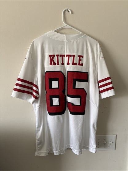 Men’s Nike George Kittle SF 49ers Vapor Lmtd Jersey 75th Anniv Patch Sz XL RARE - Kyle’s Football Cards