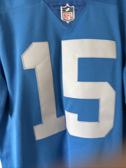 Men’s Nike Golden Tate #15 Detroit Lions Vapor Lmtd Alt Jersey Sz M - Blue RARE - Kyle’s Football Cards
