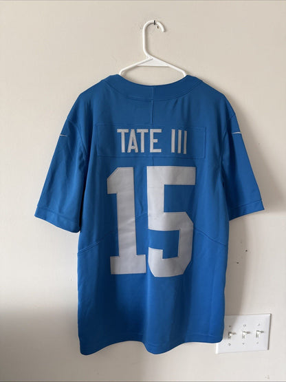 Men’s Nike Golden Tate #15 Detroit Lions Vapor Lmtd Alt Jersey Sz M - Blue RARE - Kyle’s Football Cards