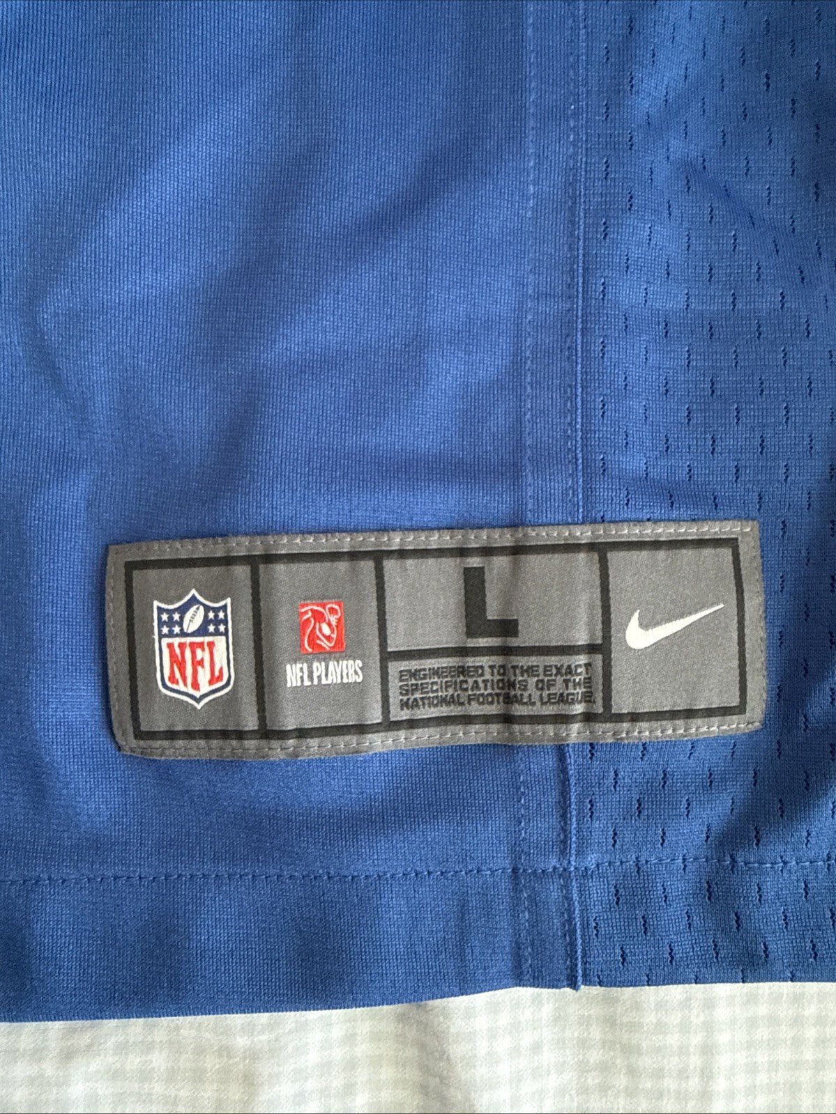 Men’s Nike Indianapolis Colts “Old National” 35 Seasons Jersey Sz L - Blue RARE - Kyle’s Football Cards