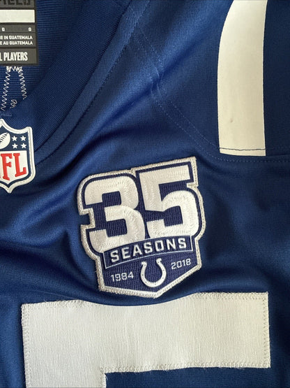 Men’s Nike Indianapolis Colts “Old National” 35 Seasons Jersey Sz L - Blue RARE - Kyle’s Football Cards