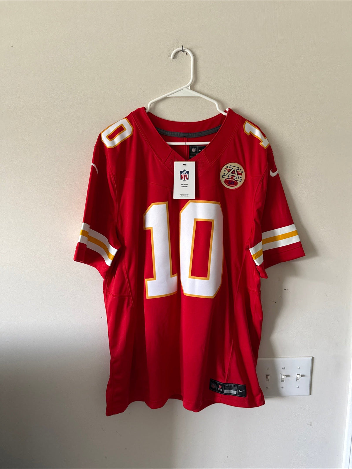 MEN’S NIKE ISIAH PACHECO 10 KANSAS CITY CHIEFS VAPOR LMTD JERSEY SZ L - RARE - Kyle’s Football Cards