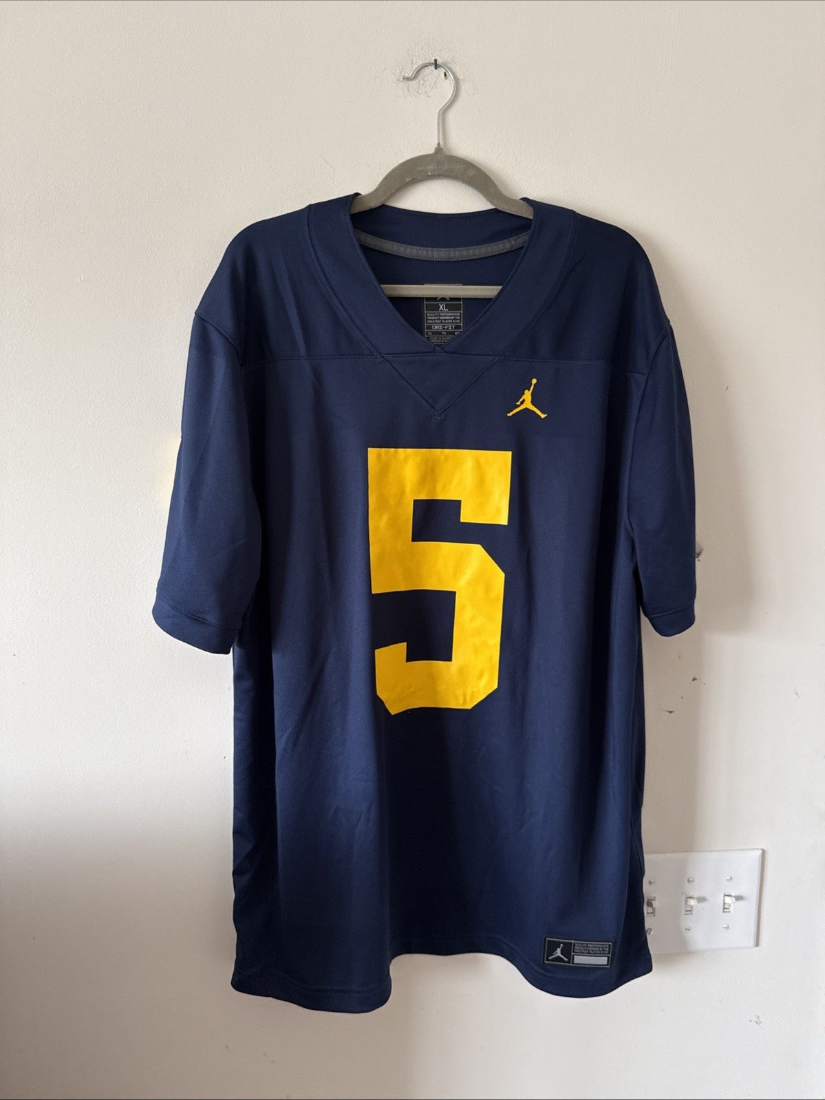Men's Nike JABRILL PEPPERS 5 MICHIGAN WOLVERINES Jersey Sz XL - Blue RARE - Kyle’s Football Cards