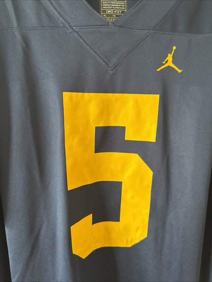Men's Nike JABRILL PEPPERS 5 MICHIGAN WOLVERINES Jersey Sz XL - Blue RARE - Kyle’s Football Cards