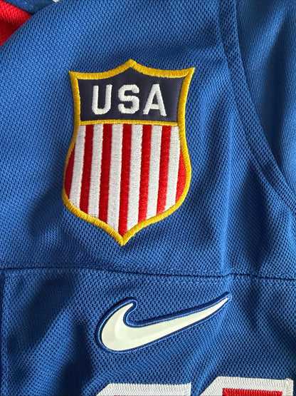Men’s Nike Jack Hughes 86 Team USA Hockey Jersey 2026 Olympics Sz L Blue RARE - Kyle’s Football Cards