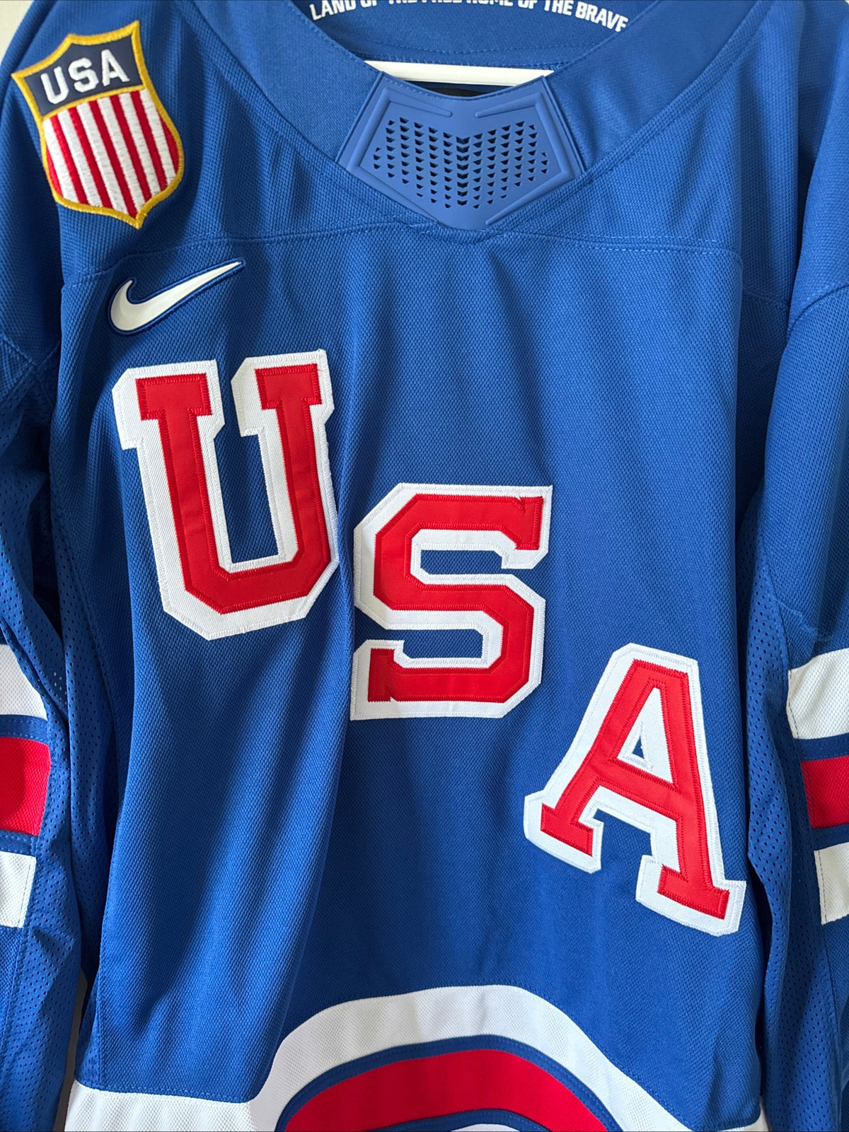 Men’s Nike Jack Hughes 86 Team USA Hockey Jersey 2026 Olympics Sz L Blue RARE - Kyle’s Football Cards